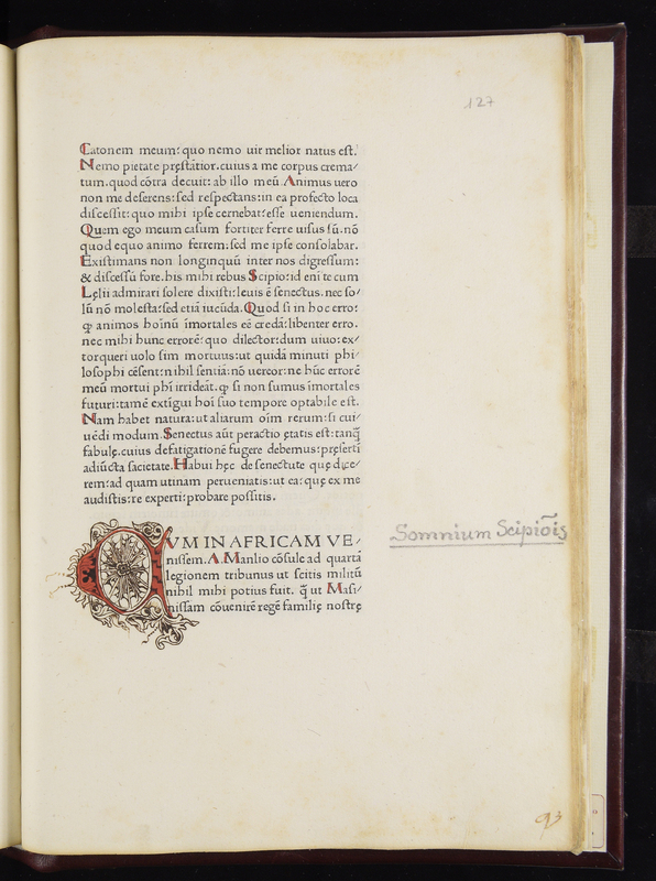 Incipit "Somnium Scipionis" (c. 127r)